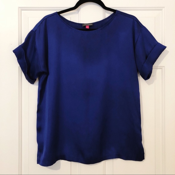 Vince Camuto Tops - Vince Camuto Shortsleeve Blouse Royal Blue